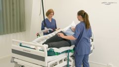 HoverMatt SPU - Turning a bariatric patient in bed, manually and with a hoist