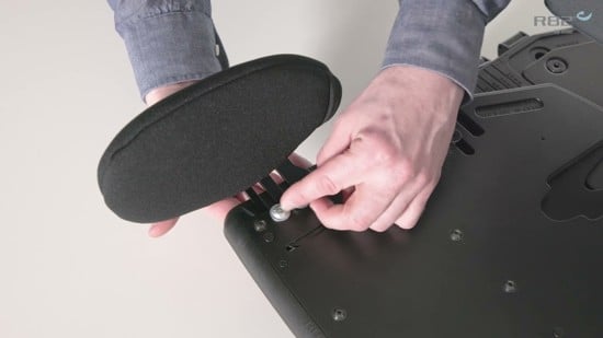 How to mount outer knee supports for simple seating on x:panda shape