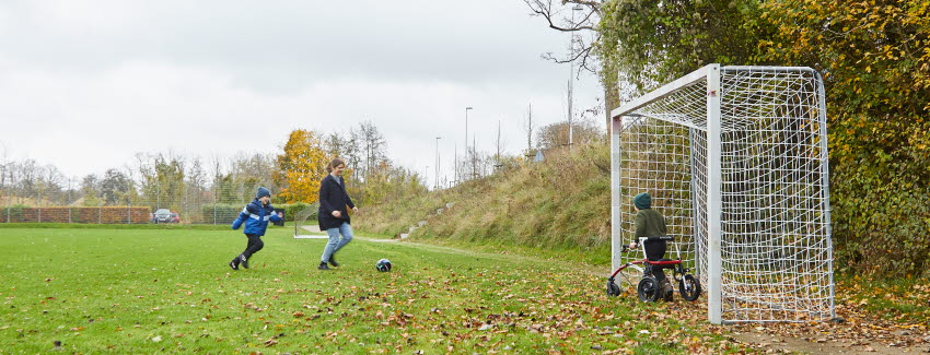 Andreas playing soccer